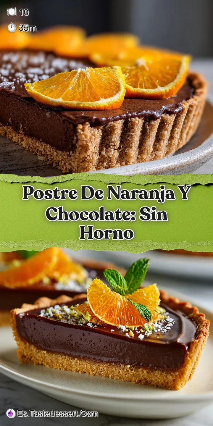 Close-up captures the creamy, decadent texture of this no-bake orange and chocolate dessert. Dark chocolate swirls invite ...