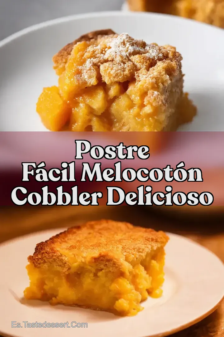 Postre F&aacute;cil Melocot&oacute;n Cobbler Delicioso