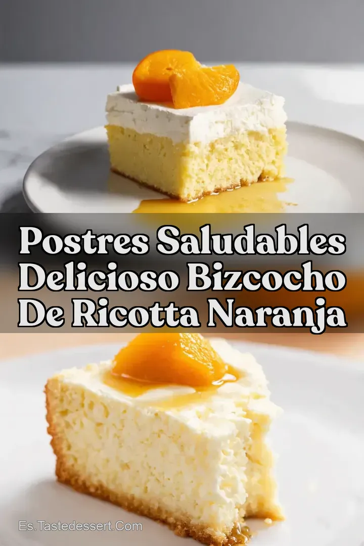 Postres Saludables Delicioso Bizcocho de Ricotta Naranja