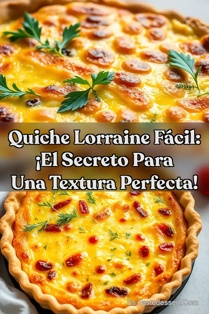 Quiche Lorraine F&aacute;cil: &iexcl;El Secreto para una Textura Perfecta!