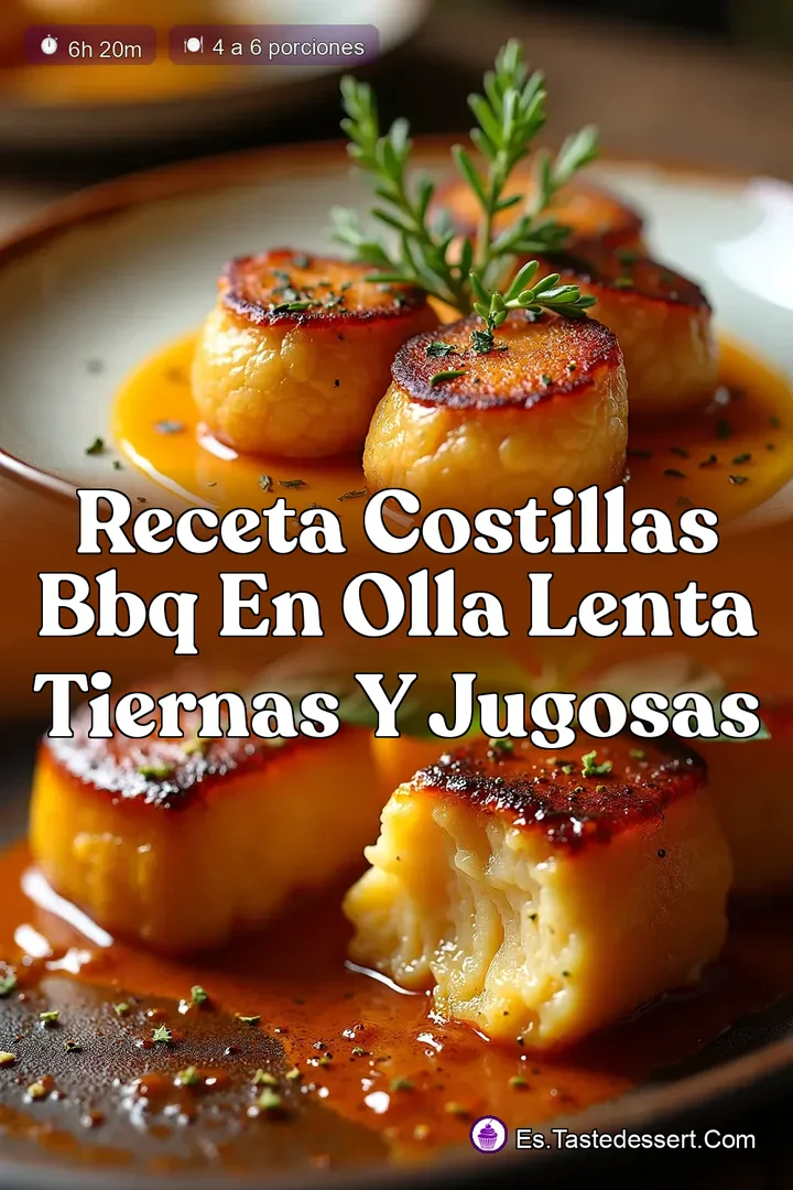 Receta Costillas BBQ en Olla Lenta Tiernas y Jugosas