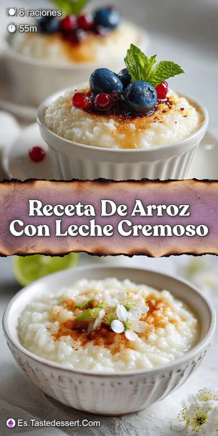 Close-up of smooth, velvety arroz con leche. Cinnamon swirls add warmth. The creamy nata creates a luxurious and indulgent...