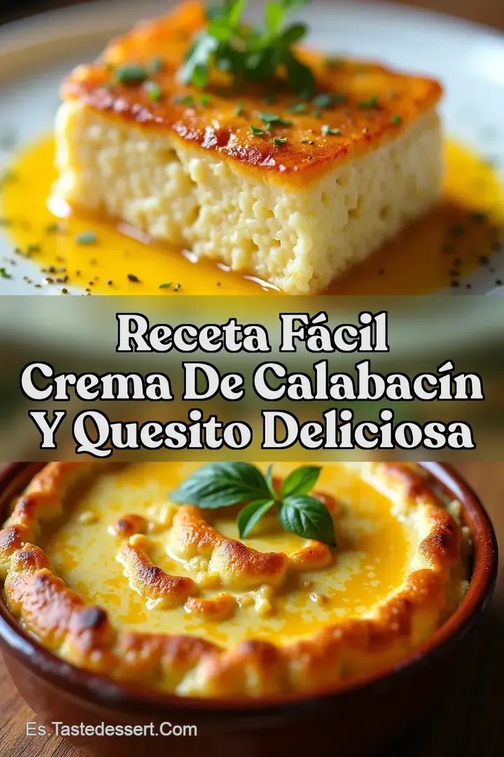 Receta F&aacute;cil Crema de Calabac&iacute;n y Quesito Deliciosa