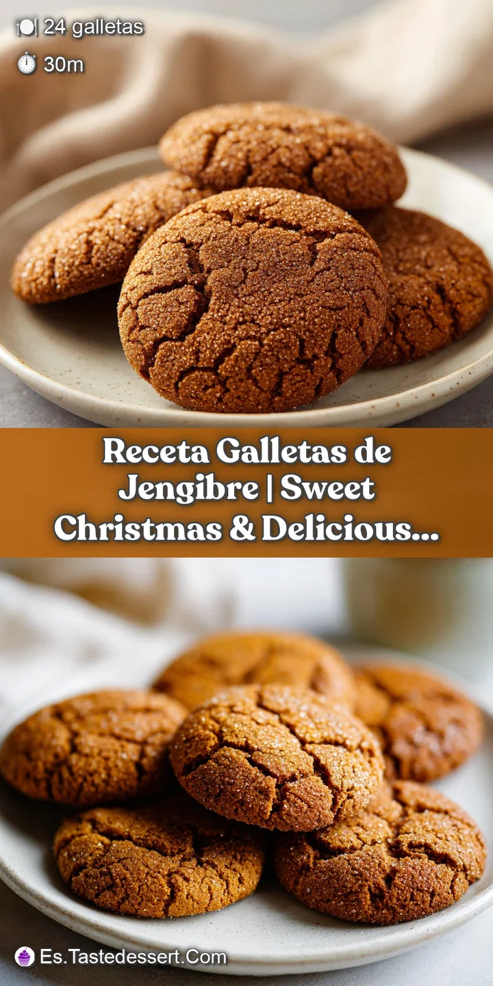 Close-up of a crisp ginger cookie with visible spice flecks and a slightly chewy center.