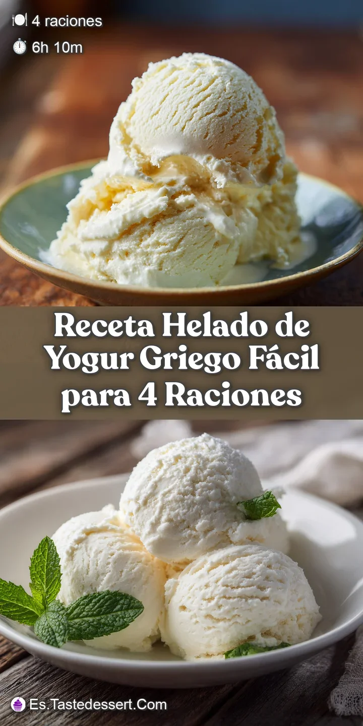 Close-up of frosty Greek yogurt, its surface speckled with flecks of vanilla bean and a dusting of powdered sugar. Frozen ...