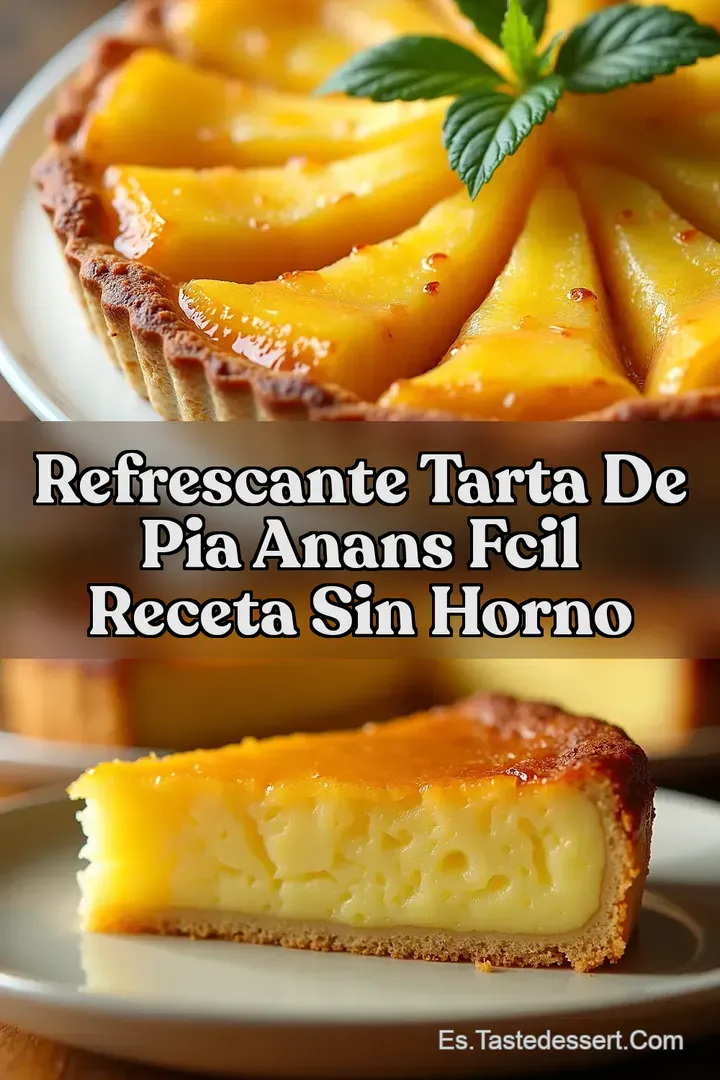 Refrescante Tarta De Pia Anans Fcil Receta Sin Horno