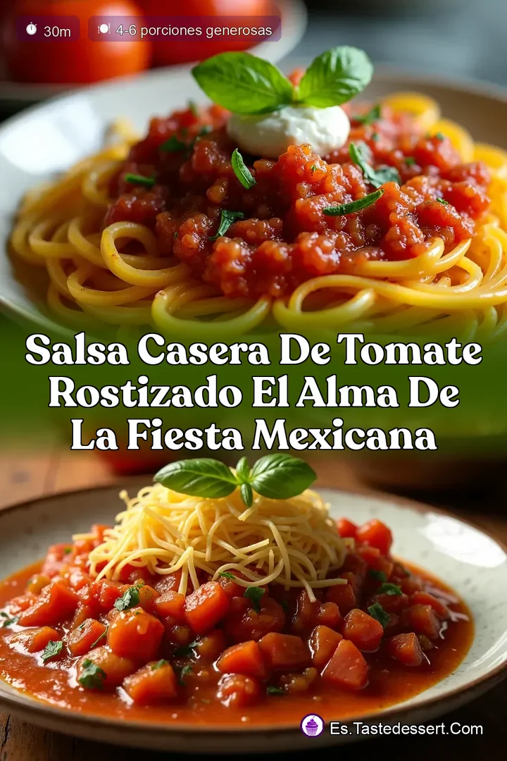 Salsa Casera de Tomate Rostizado El Alma de la Fiesta Mexicana