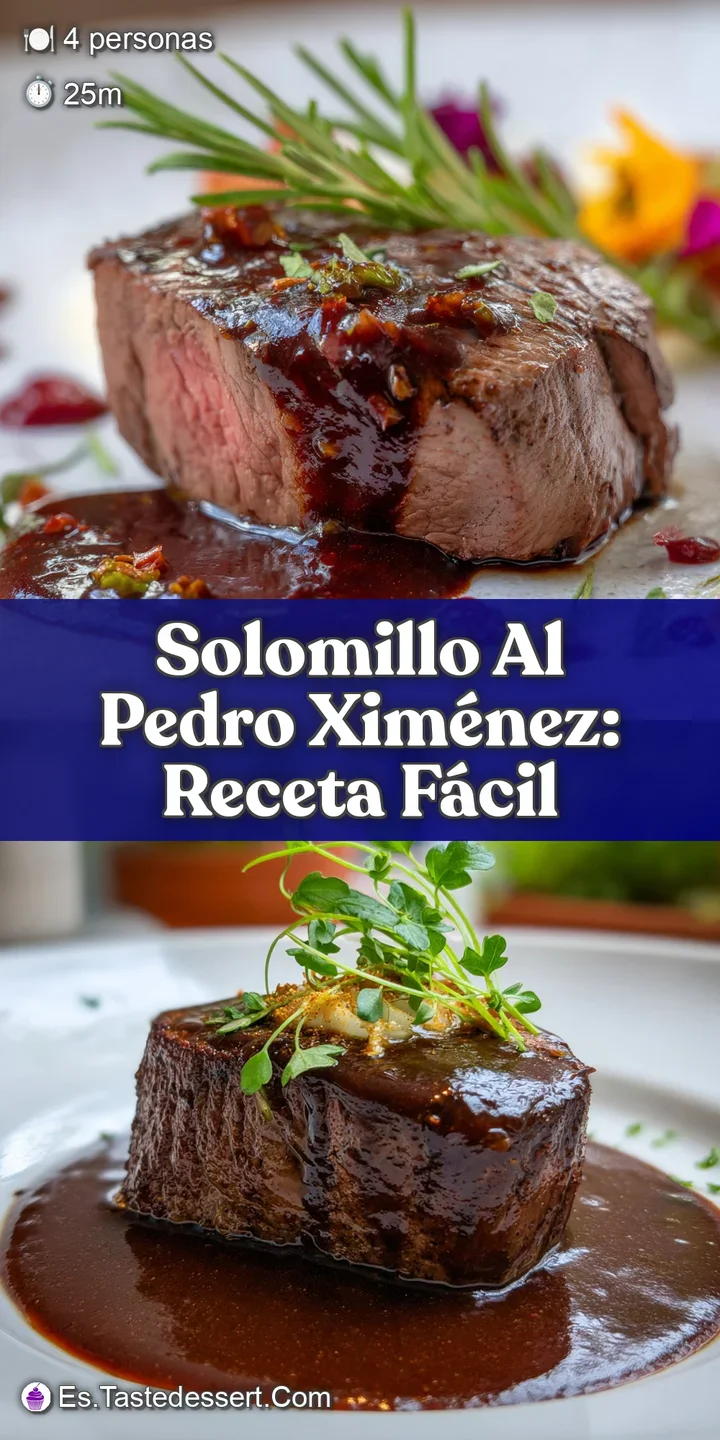 Close-up showcasing the pork's juicy interior and the Pedro Xim&eacute;nez sauce's glossy sheen, complemented by the rustic textu...