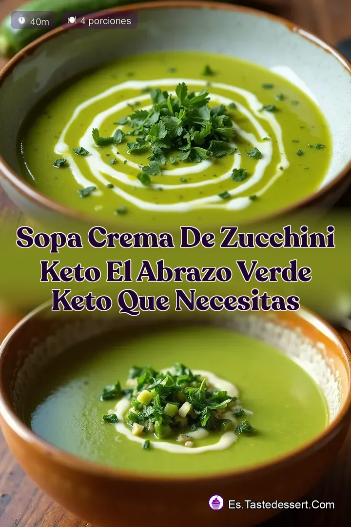 Sopa Crema de Zucchini Keto El Abrazo Verde Keto que Necesitas