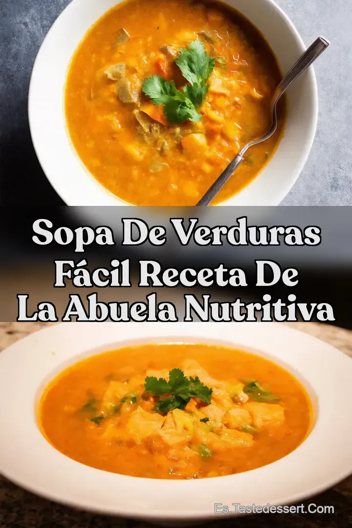 Sopa de Verduras F&aacute;cil Receta de la Abuela Nutritiva
