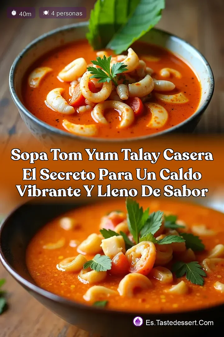 Sopa Tom Yum Talay Casera El Secreto para un Caldo Vibrante y Lleno de Sabor