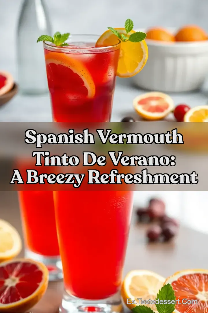 Spanish Vermouth tinto de verano: A BREEZY Refreshment