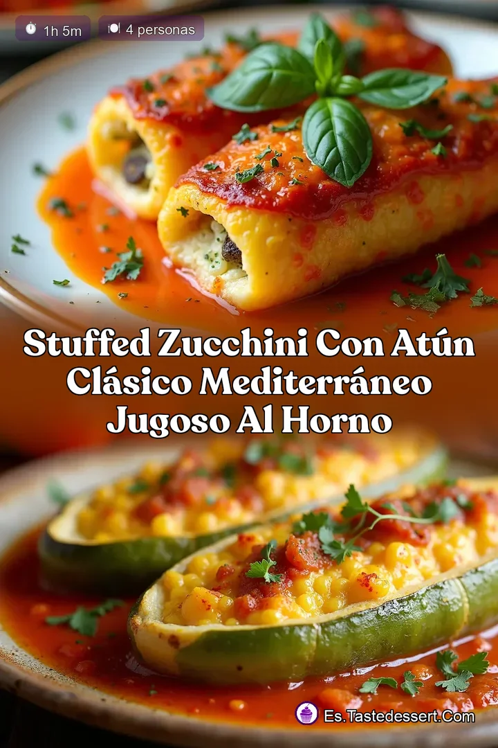 Stuffed Zucchini con At&uacute;n Cl&aacute;sico Mediterr&aacute;neo Jugoso al Horno