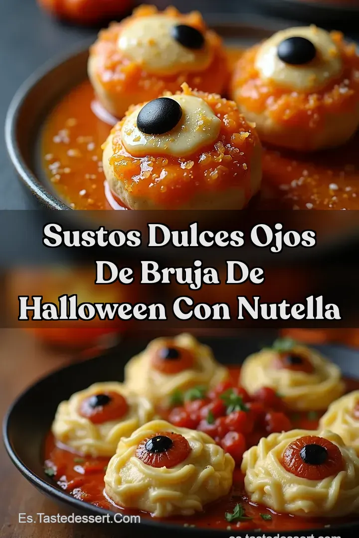 Sustos Dulces Ojos de Bruja de Halloween con Nutella