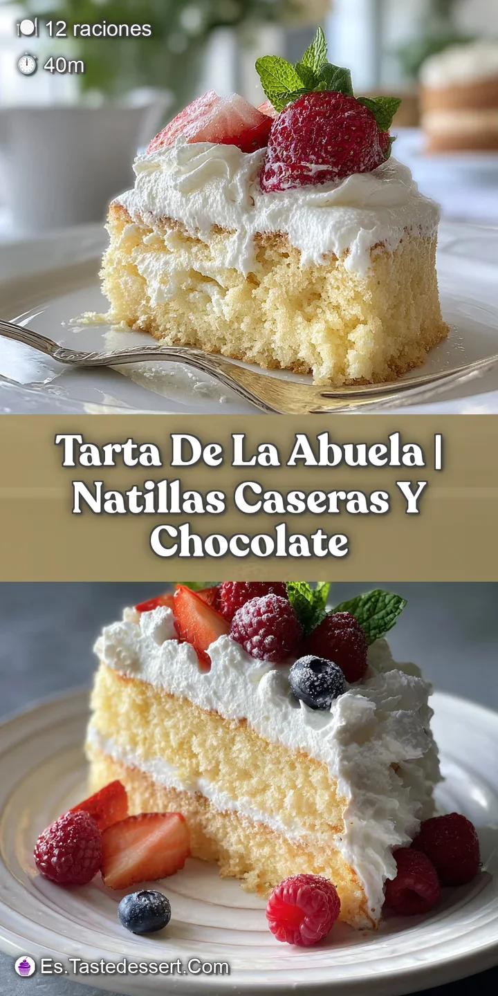Close-up of the creamy natillas filling of a 'Tarta de la Abuela', showing a delicious combination of textures and colors.