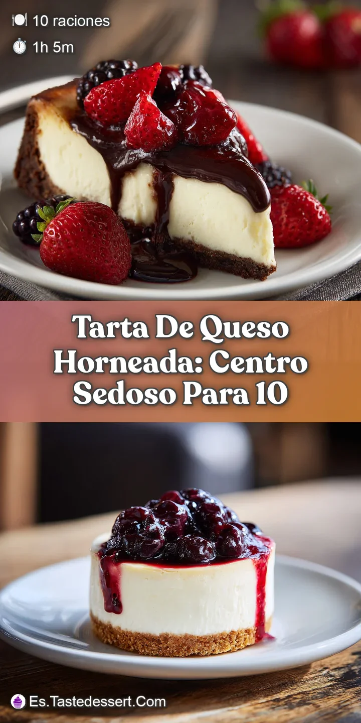 Close-up of baked cheesecake: golden-brown crust, creamy filling, light dusting of sugar. Texture and richness are visible.