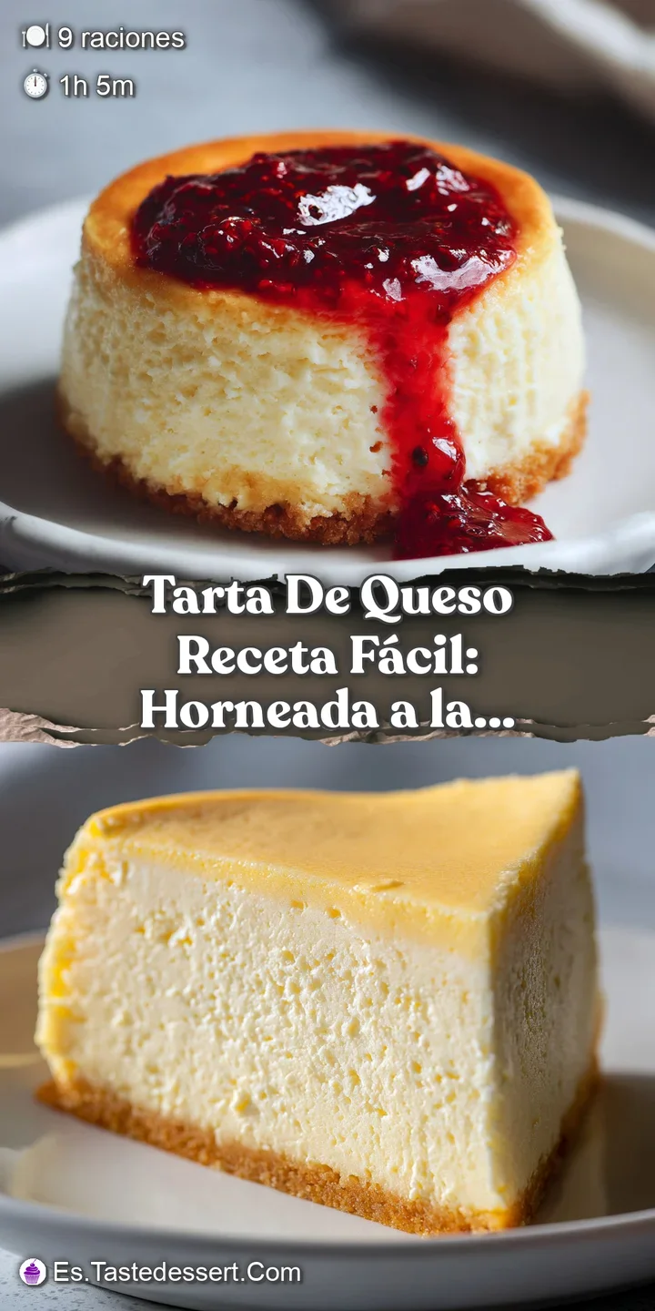 Close-up of a baked cheesecake; slightly cracked top reveals moist, creamy interior and hints at a rich, tangy flavor. Del...