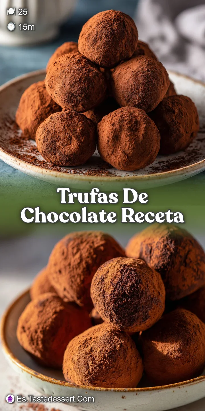 Close-up of a rich, dark chocolate truffle showing the velvety texture of the cocoa powder and its slightly uneven, hand-r...