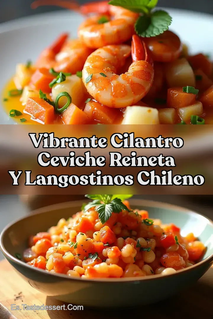 Vibrante Cilantro Ceviche Reineta Y Langostinos Chileno