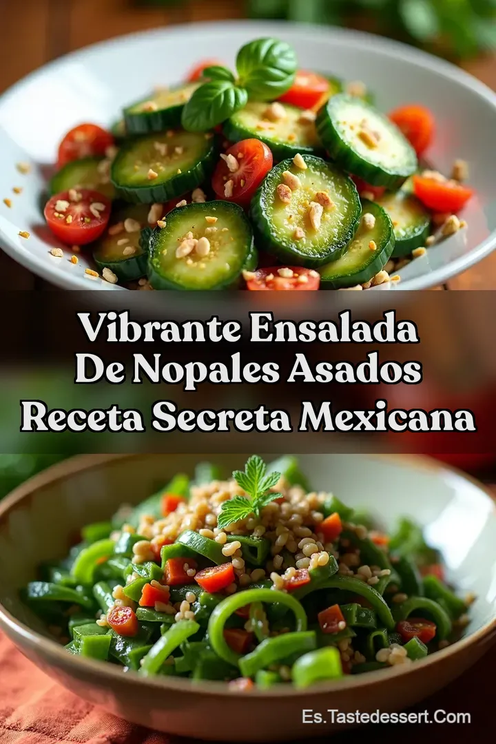 Vibrante Ensalada de Nopales Asados Receta Secreta Mexicana