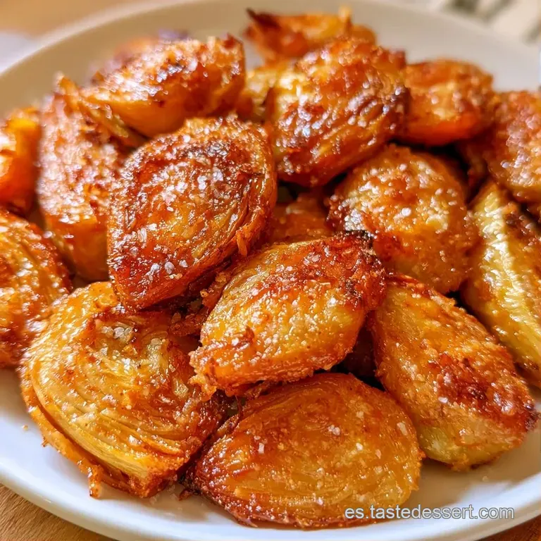 Alcachofas fritas dispuestas en círculo sobre plato blanco, resaltando su tono dorado y una pizca de sal marina.