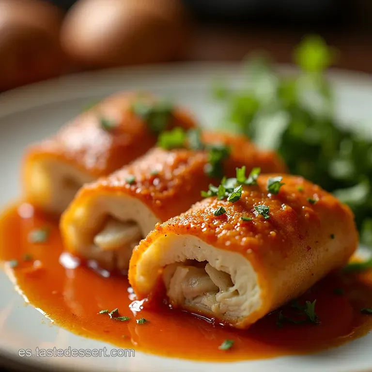 Arrollado De Pollo a La Nancy presentation