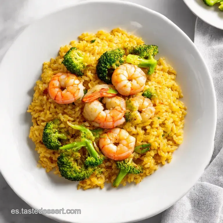 Arroz Meloso de Br&oacute;coli y Gambas
