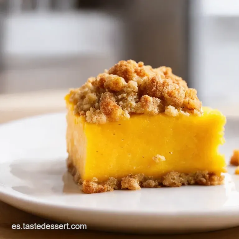 Barras De Crumble De Mango Un Sol Tropical En Cada Bocado presentation