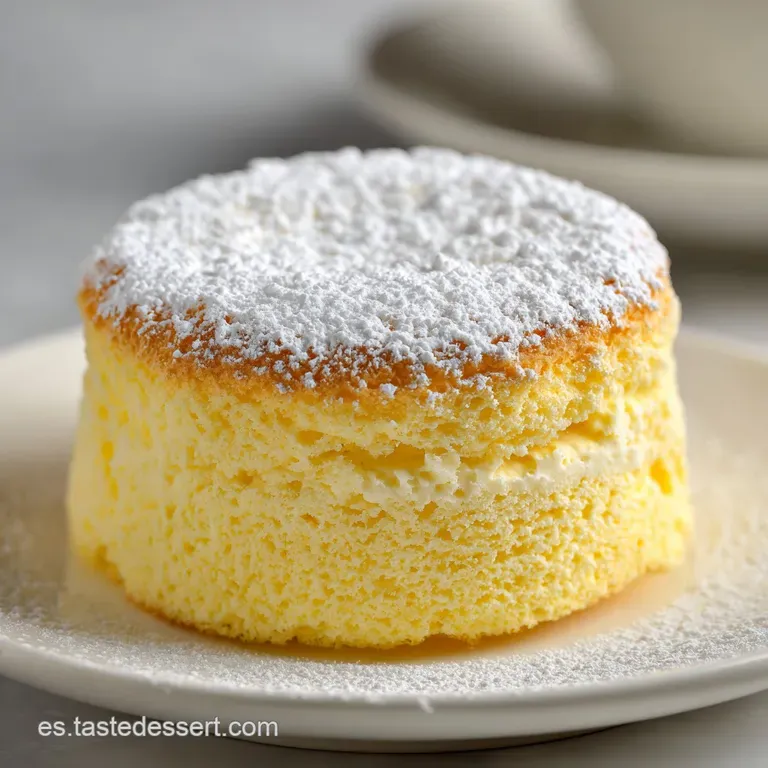 A slice of moist, bright lemon cake, dusted with powdered sugar, rests on a patterned plate. A refreshing, elegant dessert.
