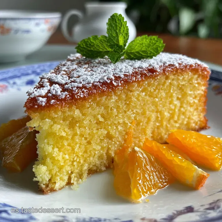 Bizcocho De Naranja H&uacute;medo y Esponjoso