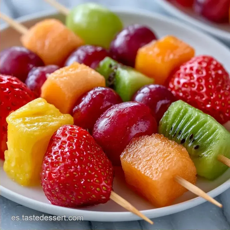 Brochetas de Frutas Coloridas en 15 Minutos