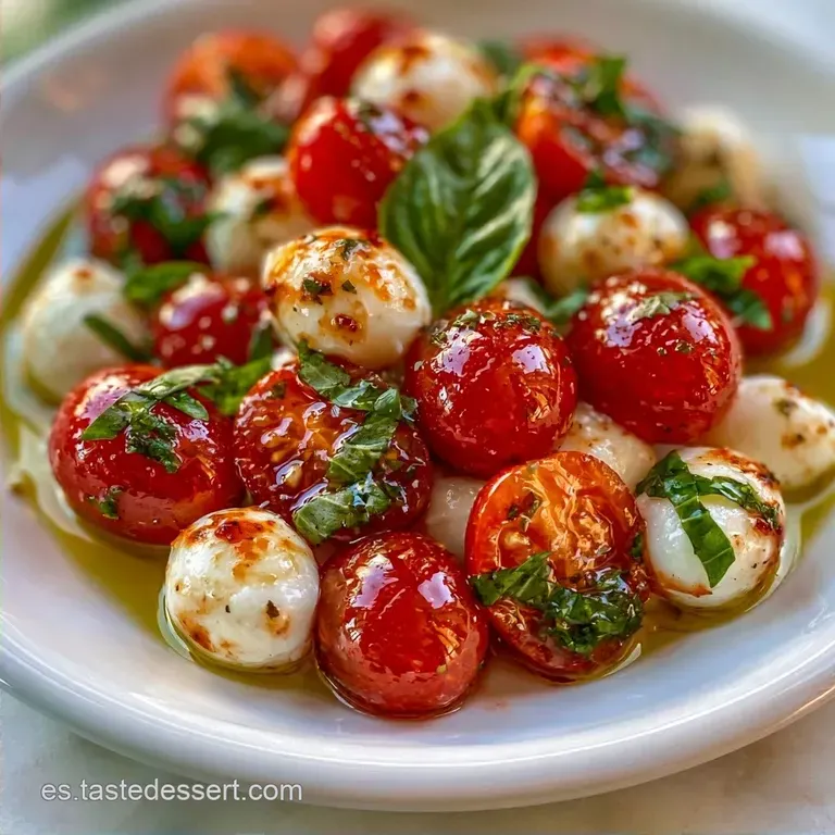 Brochetas de Tomate con Mozzarella y Albahaca