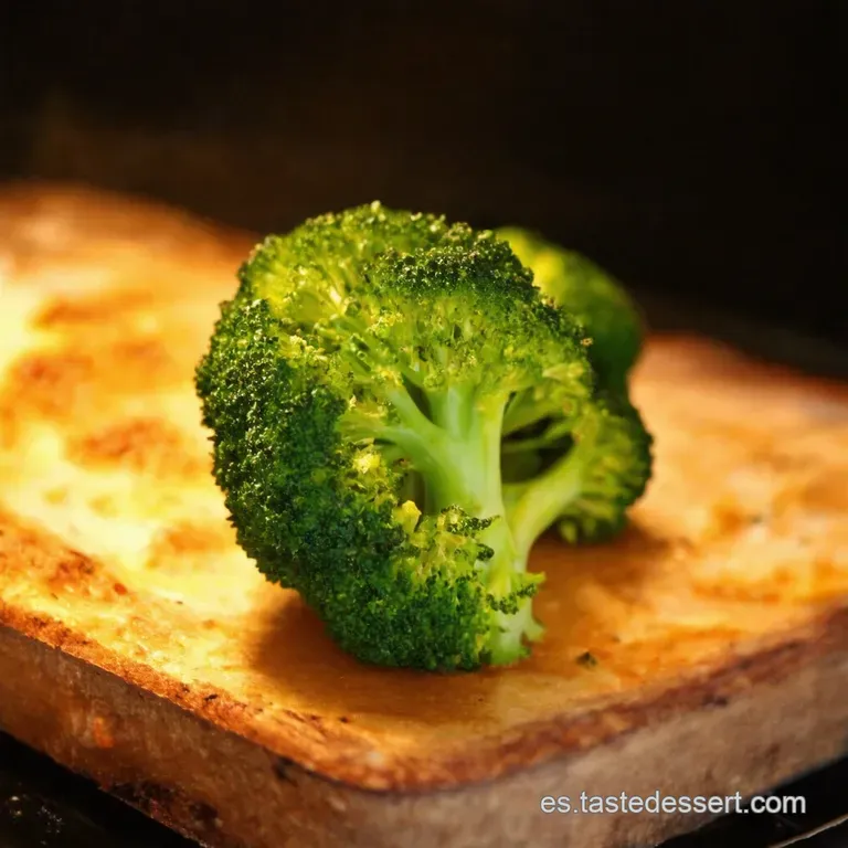 Br&oacute;coli Al Horno Crujiente Con Ajo Y Lim&oacute;n presentation