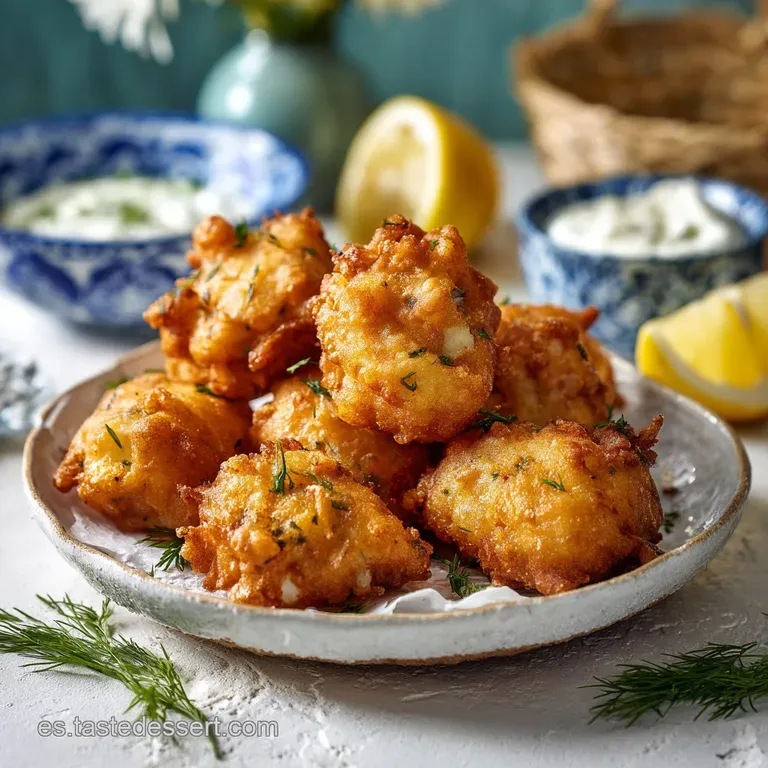 Bu&ntilde;uelos de Bacalao Receta Casero Esponjoso