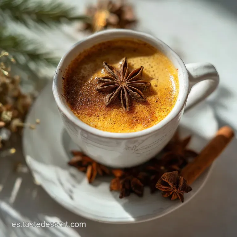 Festive coffee in a glass mug, adorned with a cinnamon stick and orange peel, inviting warmth and holiday cheer.