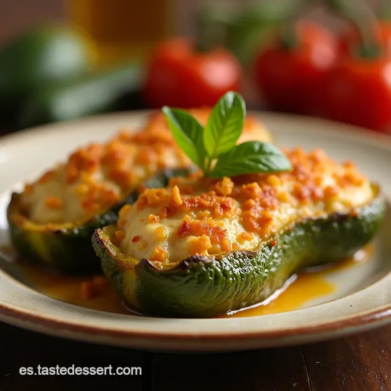 Calabacines Rellenos De At&uacute;n S&uacute;per F&aacute;ciles En Freidora De Aire presentation