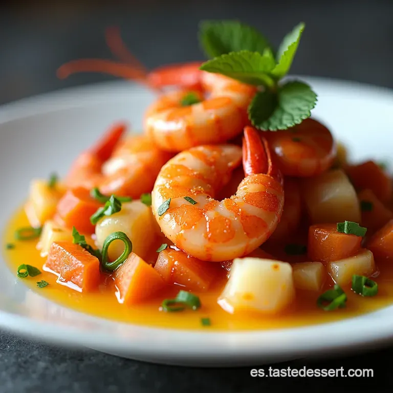 Ceviche Costero de Reineta y Langostinos Al Estilo Adriana