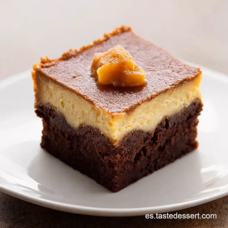 Cheesecake de Brownie con Caramelo Salado