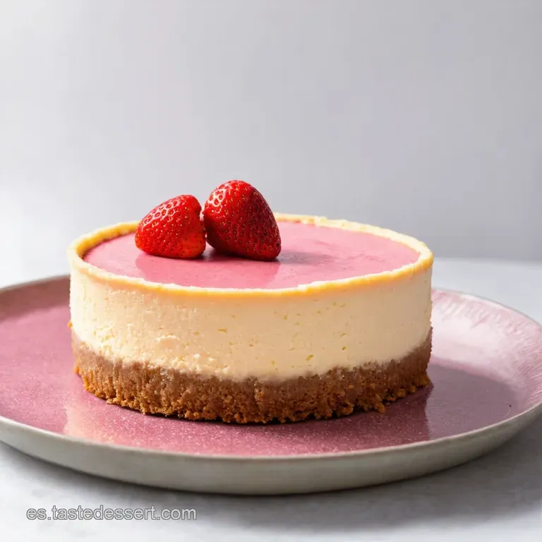 Cheesecake Keto de Fresa Cremosa Sin Horno