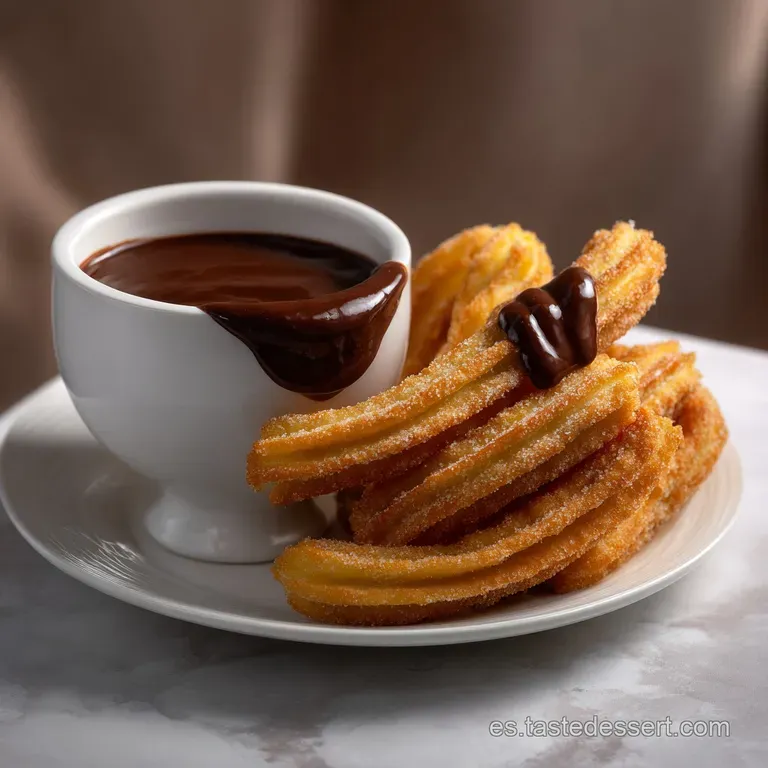 La Receta Definitiva: Churros con Chocolate with Thick Dipping