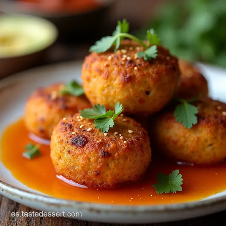 Croquetas de Carne Molida con Salsa de Tamarindo