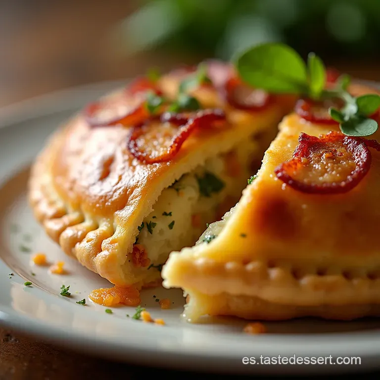 La Tentaci&oacute;n Cremosa Empanada Casera de Nata Bacon Crujiente y Champi&ntilde;ones