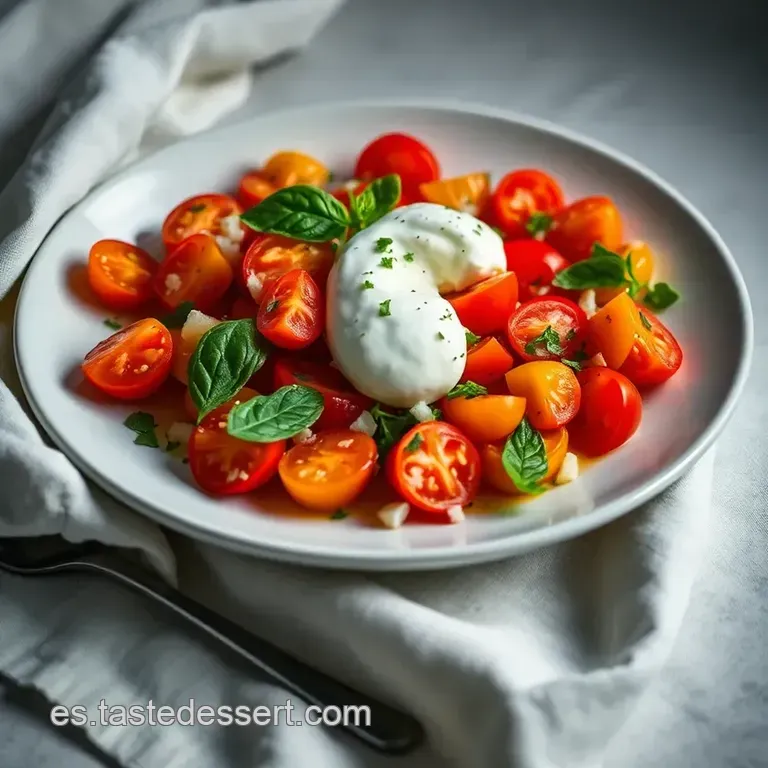 Ensalada De Tomate Y Burrata: Un Fest&iacute;n De Frescura Italiana presentation