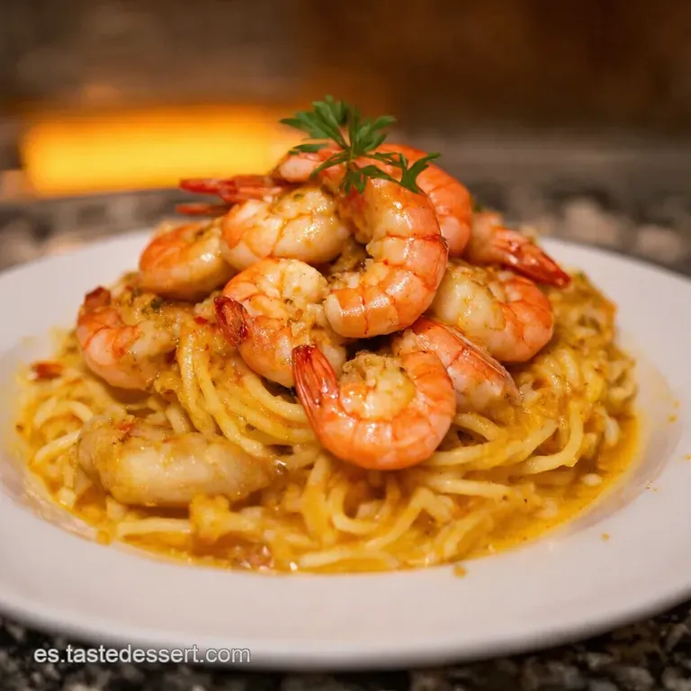 Espaguetis Con Gambas Al Ajillo Como En Casa presentation