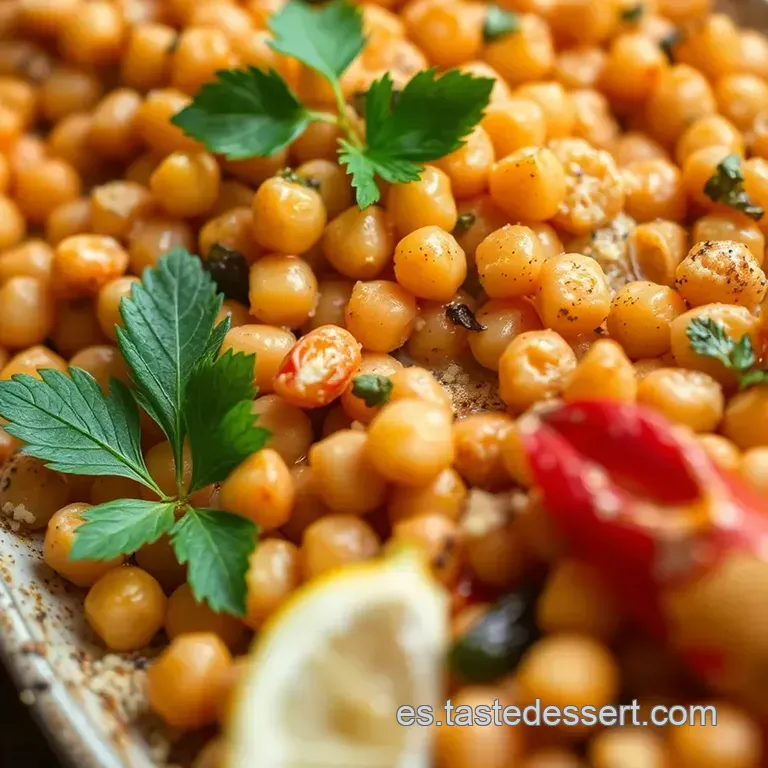 Garbanzos Con Langostinos Al Ajillo presentation