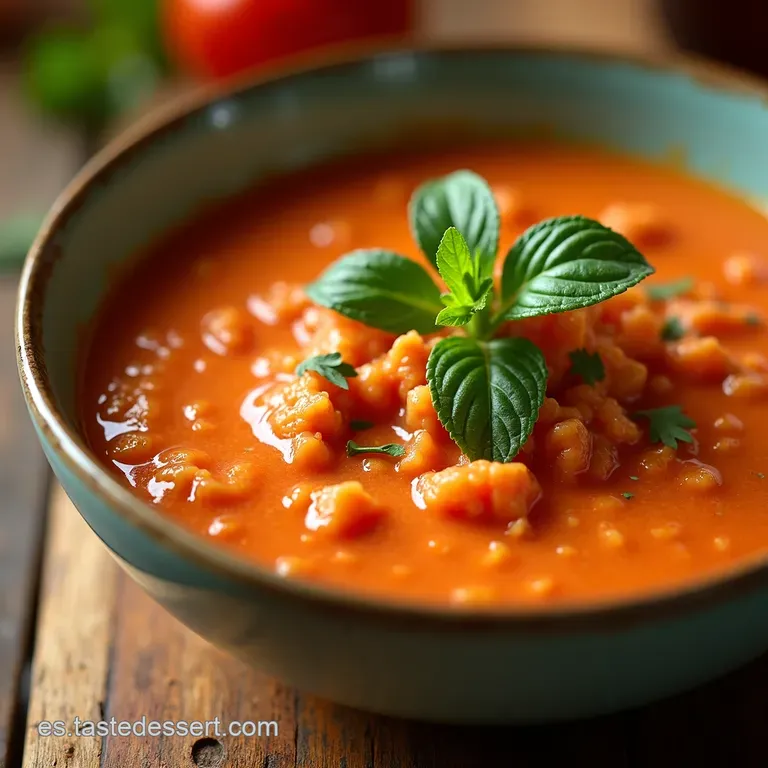 Gazpacho De Sand&iacute;a Refrescante presentation