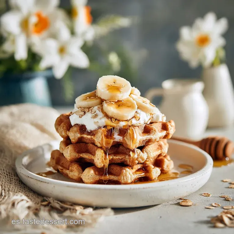 Gofres Saludables de Pl&aacute;tano y Avena