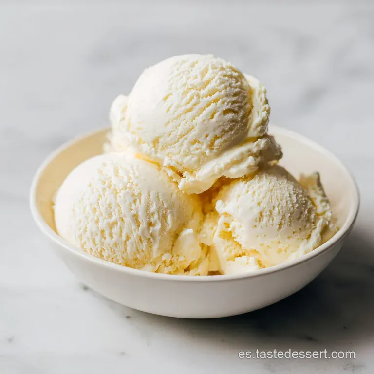 A scoop of soft vanilla ice cream nestled in a chilled glass, adorned with a delicate wafer.