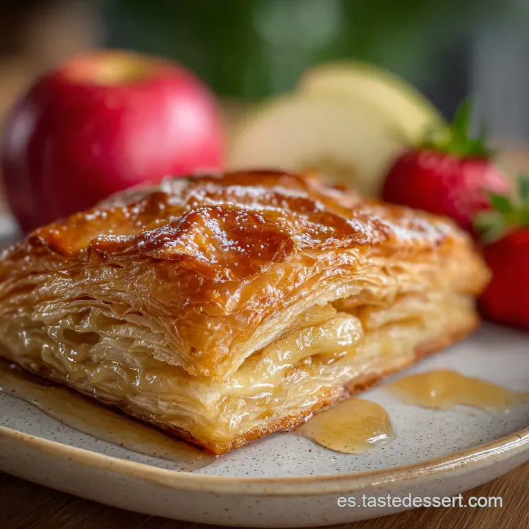 Postre de Hojaldre y Manzana Crujiente