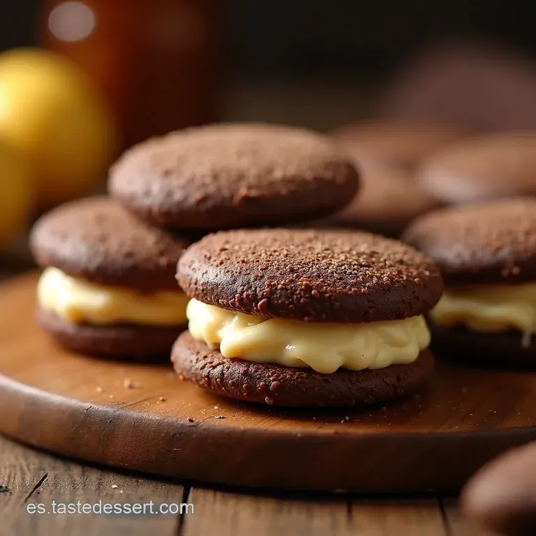 Keto Alfajores De Chocolate Rellenos Con Dulce De Leche presentation